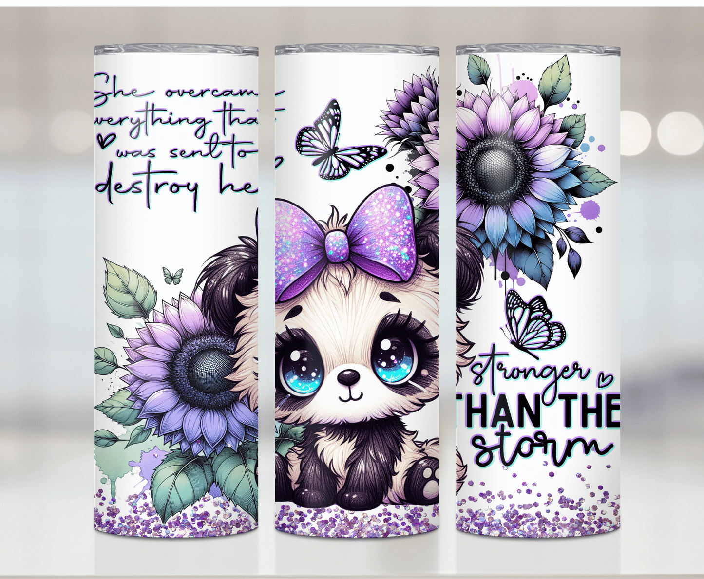Purple Panda Strong | Sublimation Tumbler Transfer - Griffin Expressions