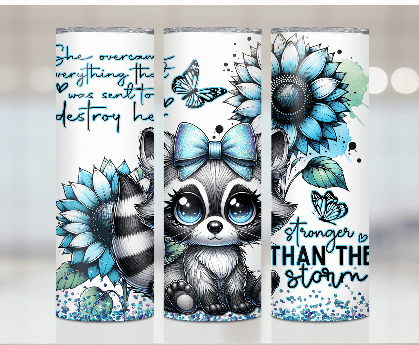 Raccoon Strong | Sublimation Tumbler Transfer - Griffin Expressions
