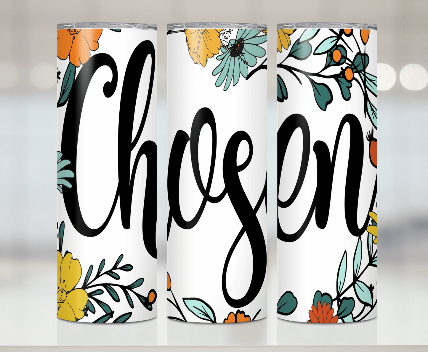 Floral Chosen | Sublimation Tumbler Transfer - Griffin Expressions