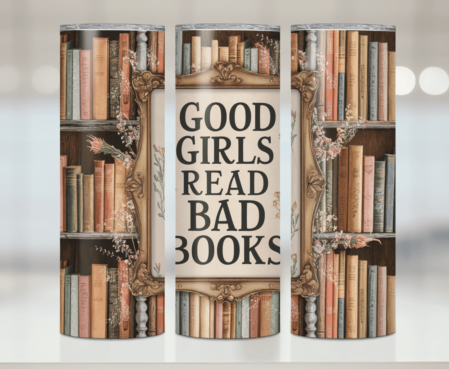 Good Girls Read Bad Books Print | Premium Sublimation Tumbler Transfers – Vibrant, Long-Lasting Designs