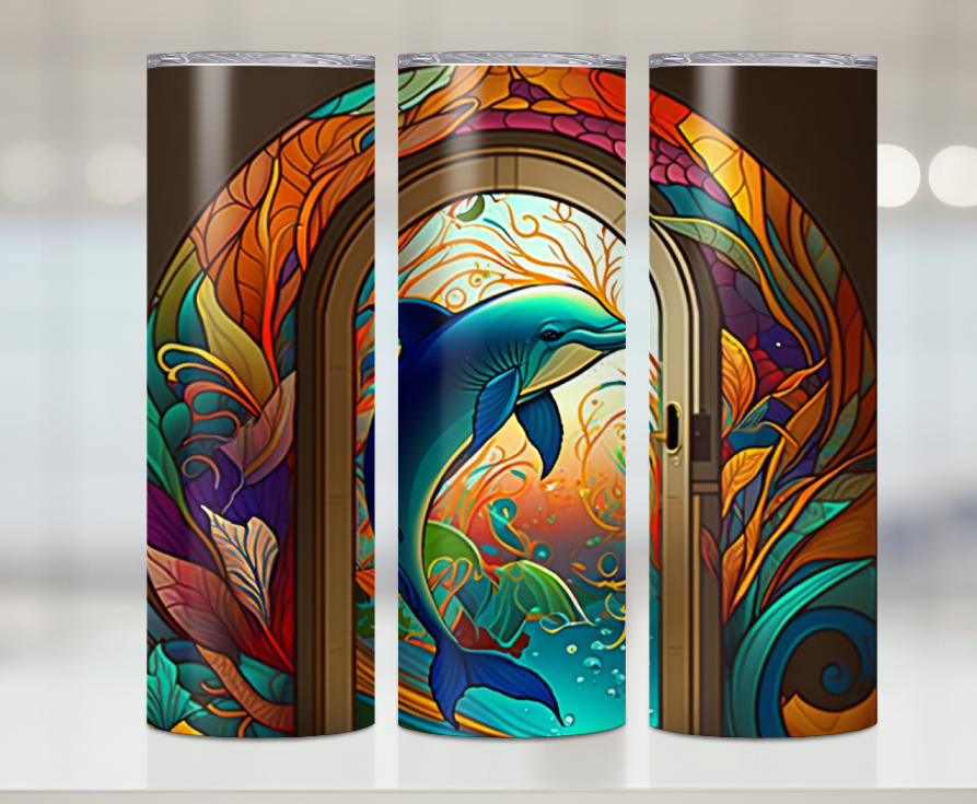 Cute Dolphin Print | Premium Sublimation Tumbler Transfers – Vibrant, Long-Lasting Designs