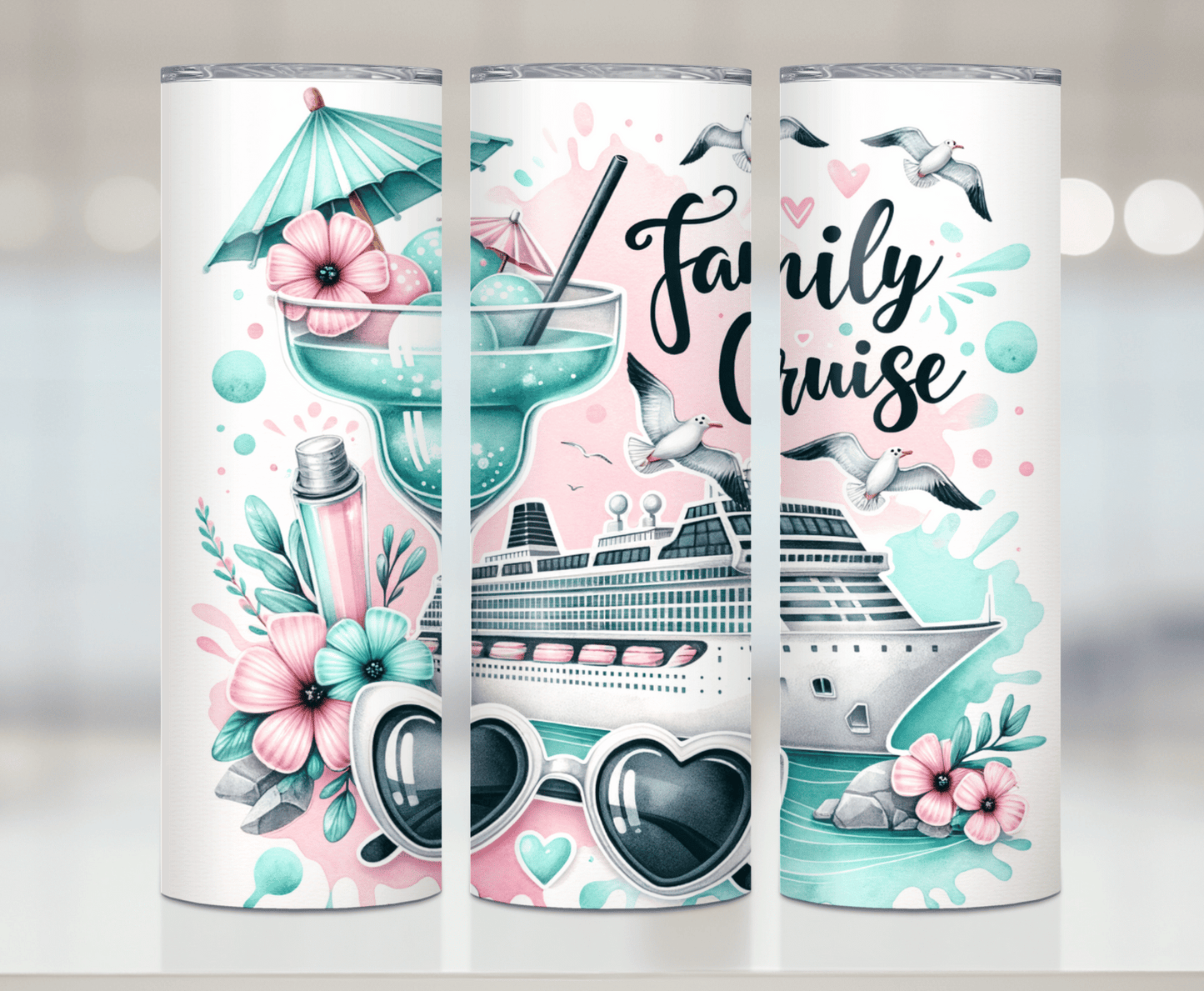 Family Cruise | Premium Sublimation Tumbler Transfers – Vibrant, Long-Lasting Designs