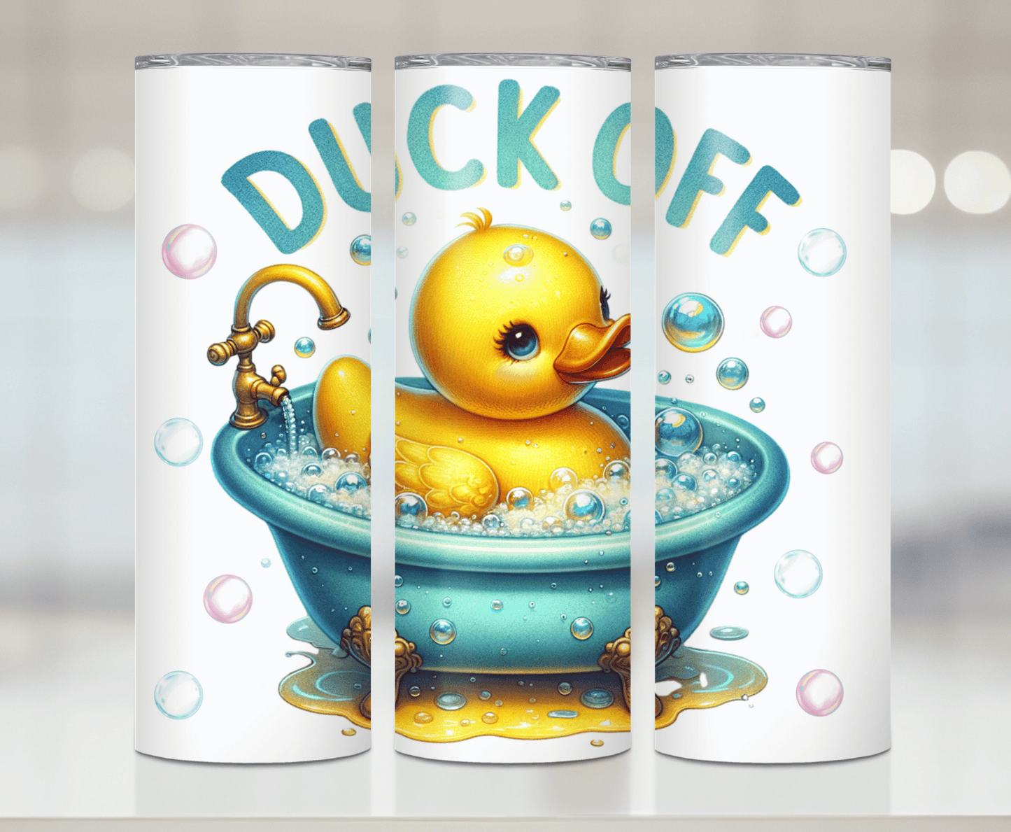 Duck Off | Premium Sublimation Tumbler Transfers – Vibrant, Long-Lasting Designs