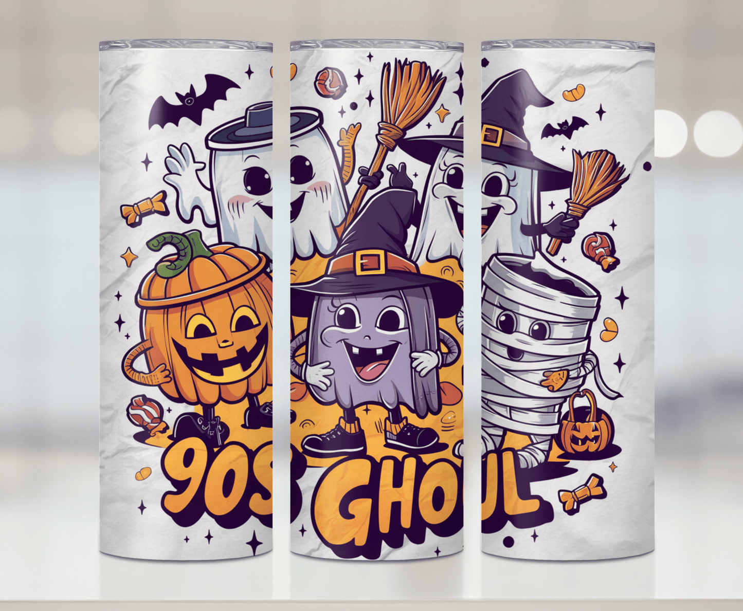 90's Ghouls | Premium Sublimation Tumbler Transfers – Vibrant, Long-Lasting Designs