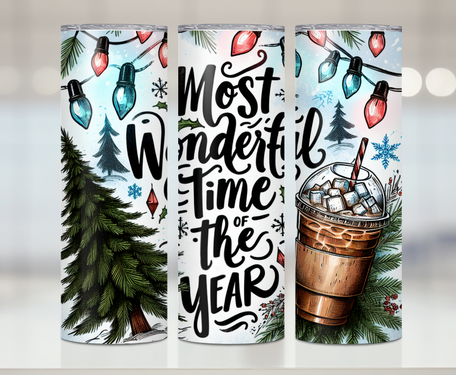 Most Wonderful Time Of The Year | Premium Sublimation Tumbler Transfers – Vibrant, Long-Lasting Designs