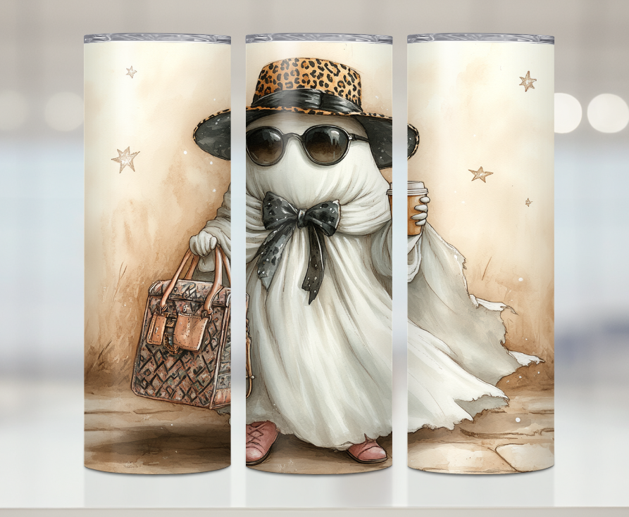 Boujie Ghost Girlie | Premium Sublimation Tumbler Transfers – Vibrant, Long-Lasting Designs