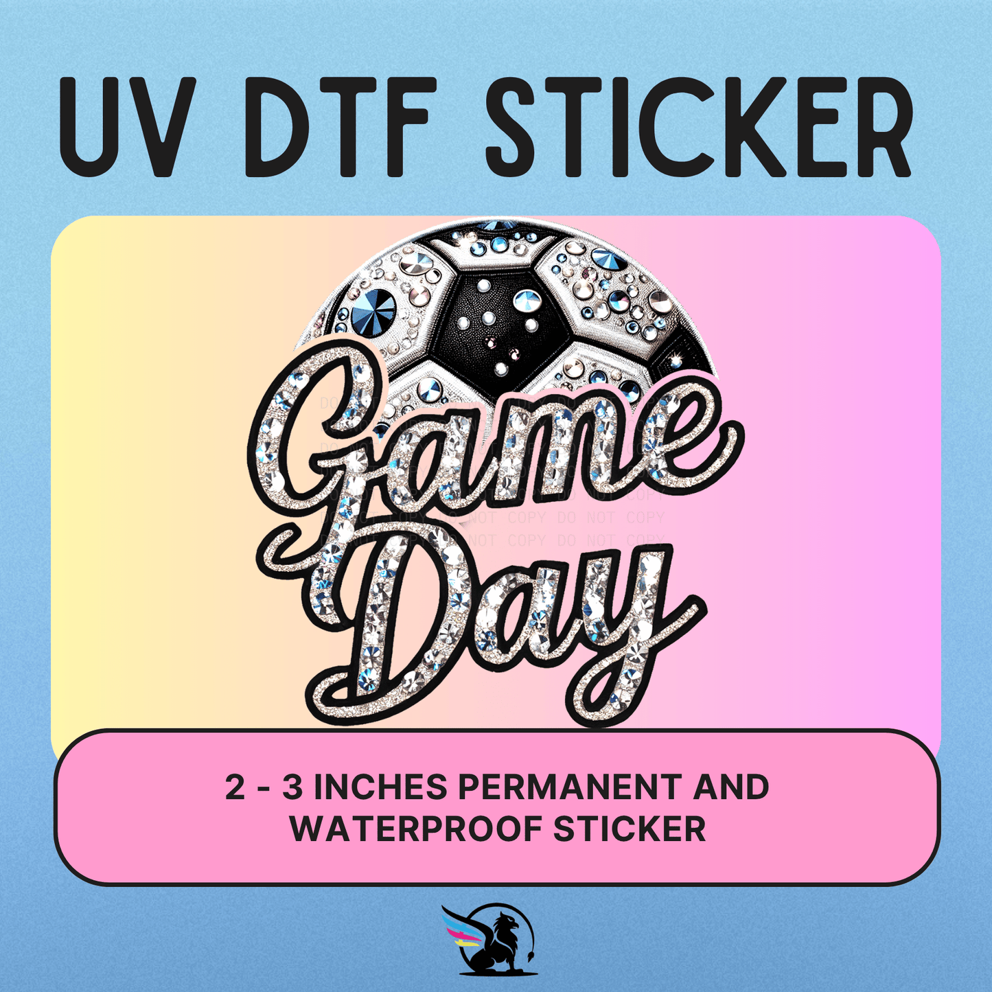 Game Day Soccer Bling | UV DTF STICKER