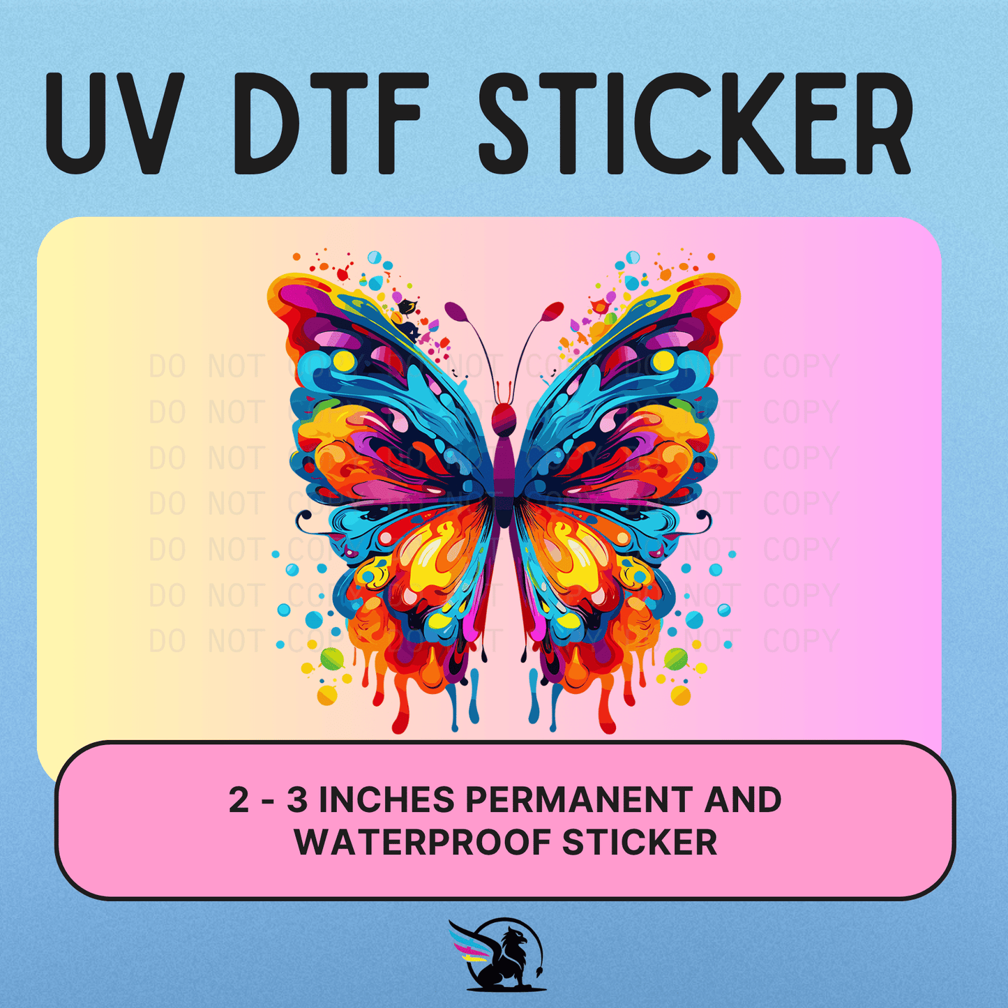 Watercolor Butterfly | UV DTF STICKER
