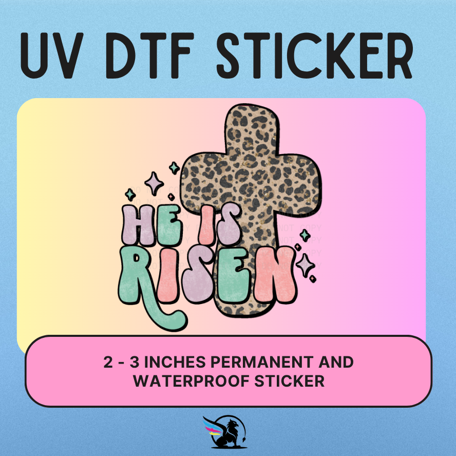 Cheetah He Is Risen | UV DTF STICKER