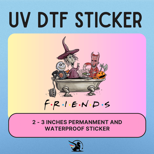 Friends In A Tub | UV DTF STICKER