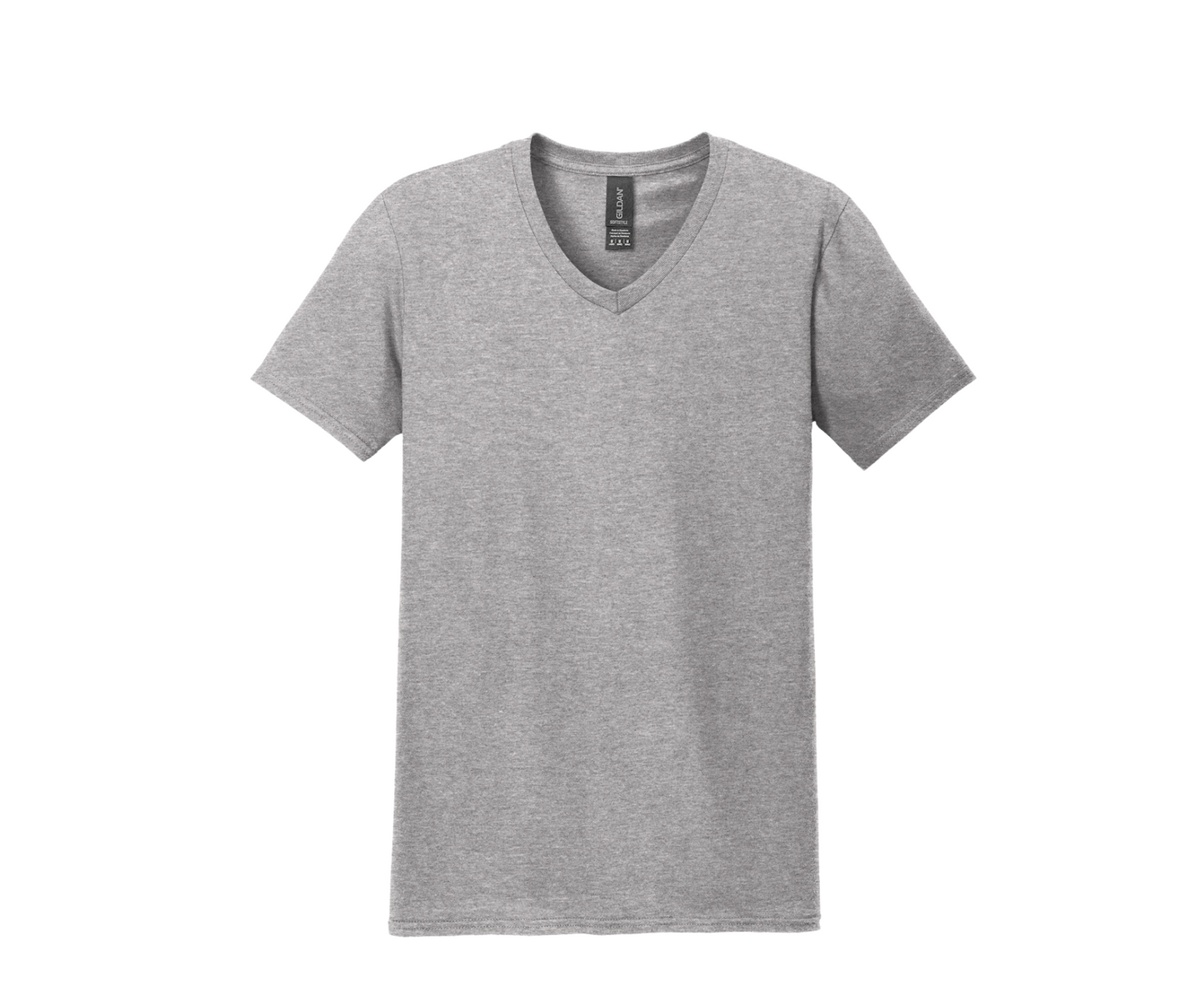 Gildan Softstyle® V-Neck T-Shirt | Sport Grey - Griffin Expressions