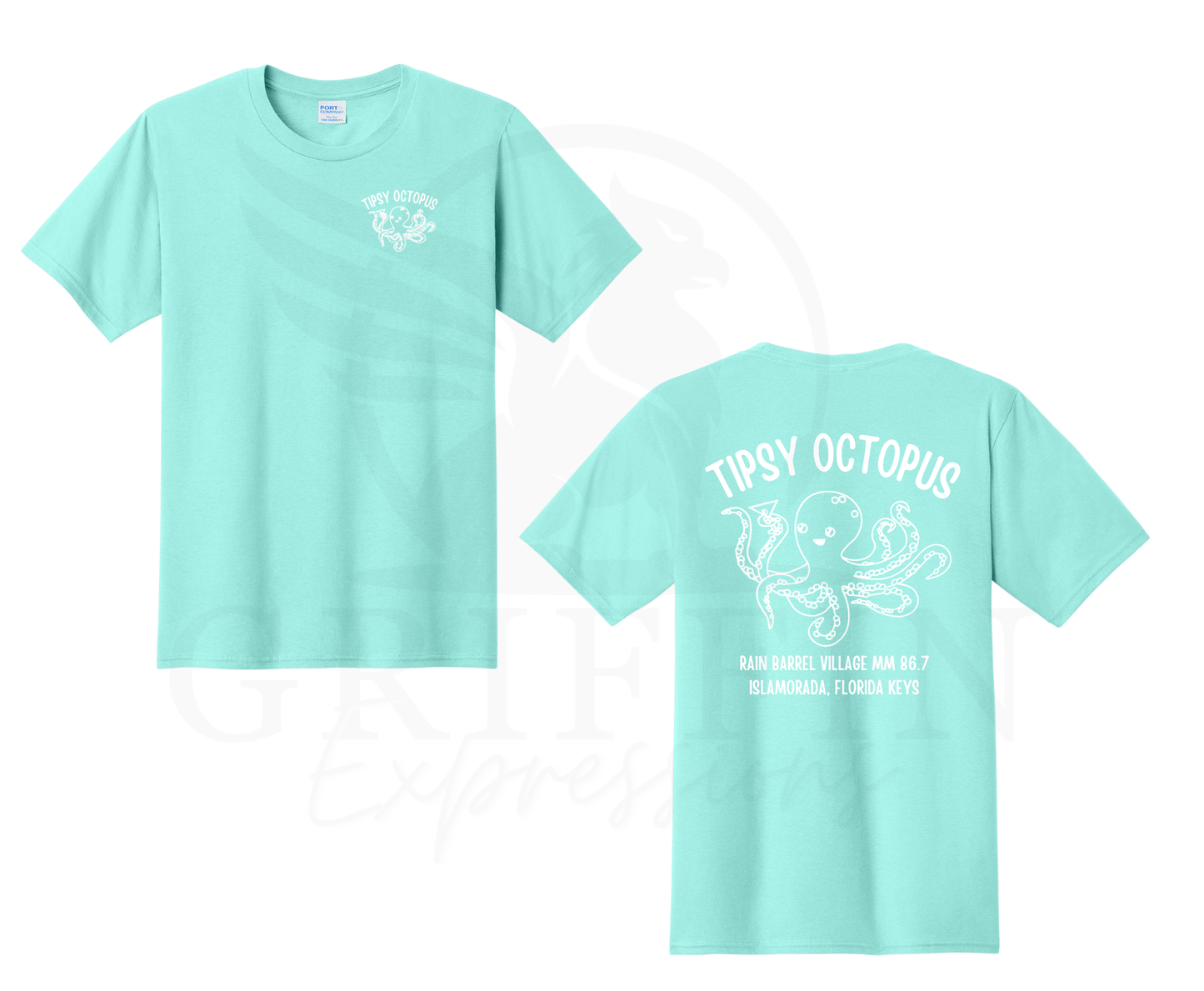 Tipsy Octopus | True Celadon Tee
