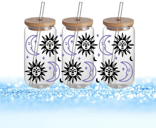 Moon and Stars | Glass Jar - Griffin Expressions