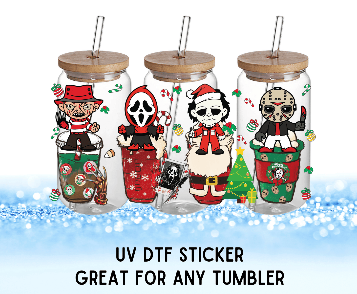 Scary Christmas Latte | UV DTF