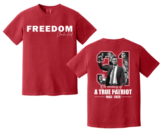 Freedom Charlie Kirk 31 Red | TBC
