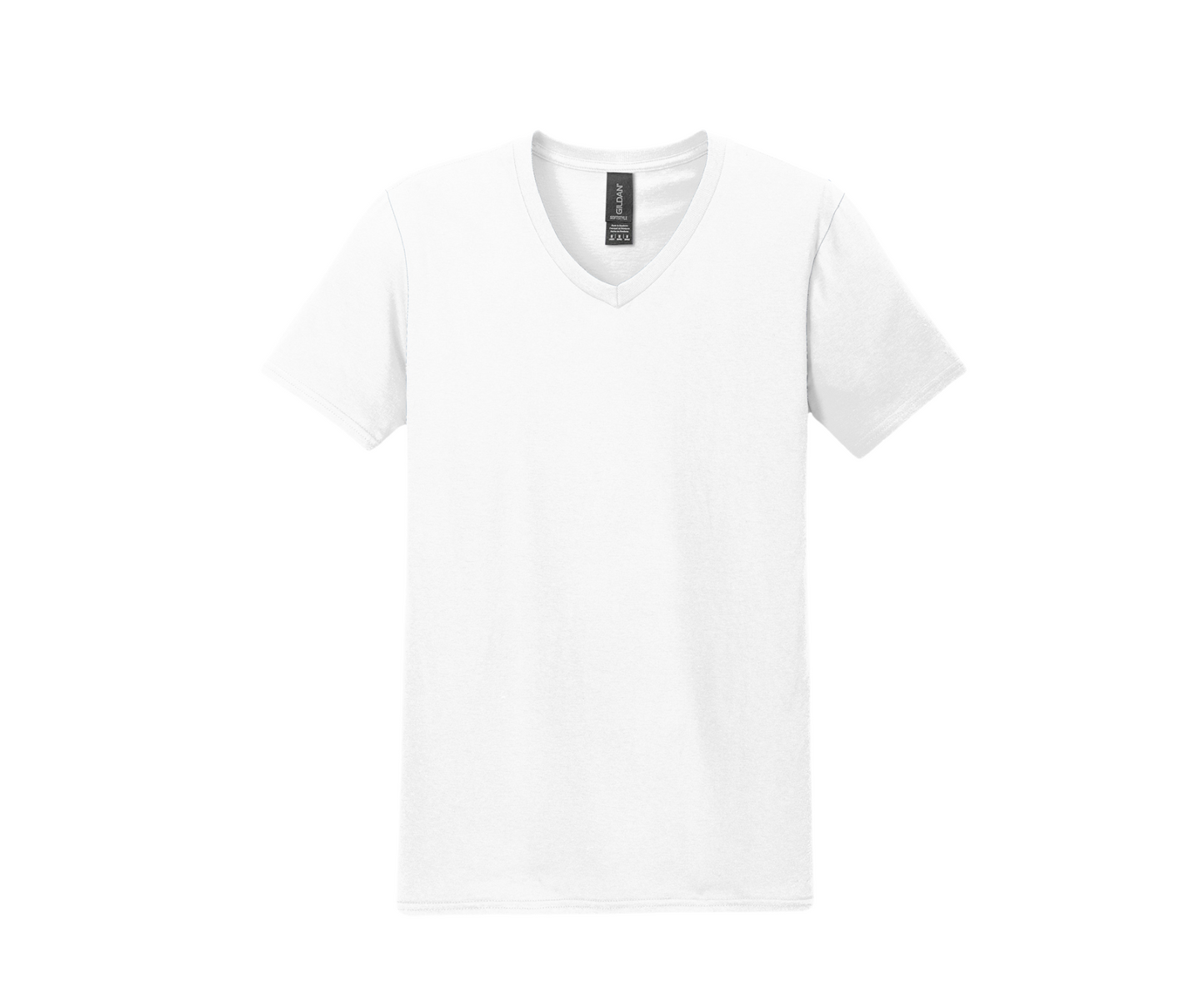 Gildan Softstyle® V-Neck T-Shirt | White - Griffin Expressions