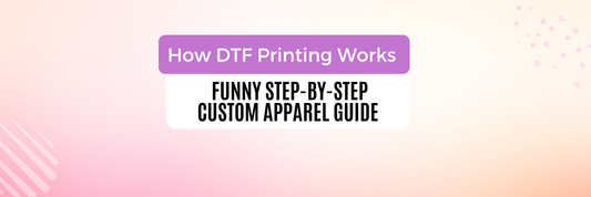 DTF printing process at Griffin Expressions Florida adhesive powder curing for DTF transfers custom t-shirt pre-press heat press setup DTF transfer film baking station