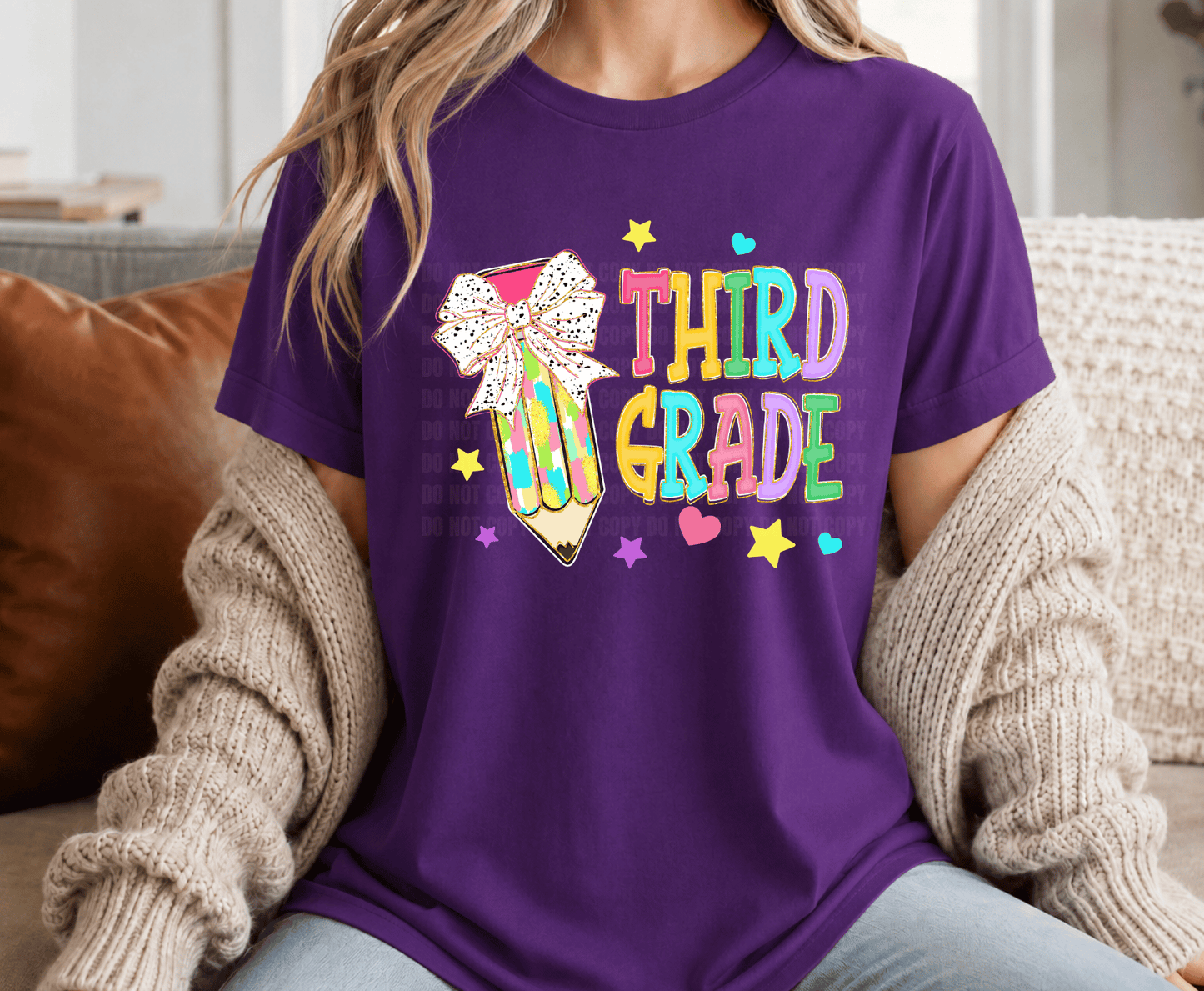 Third Grade | Premade DTF Transfer Gang Sheet For Graphic Tees