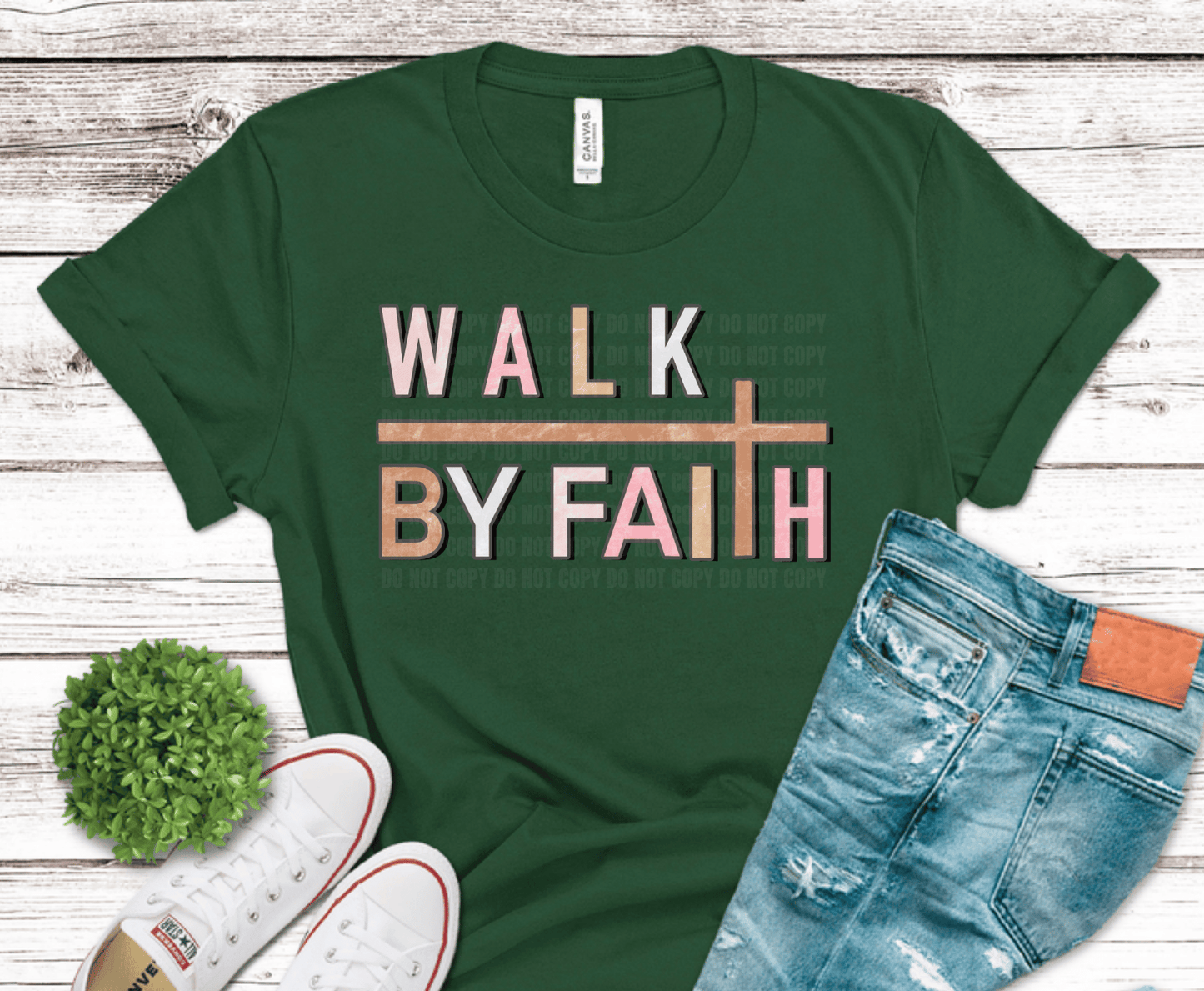 Walk By Faith | Dollar Deals DTF Transfer Gang Sheet For Graphic Tees