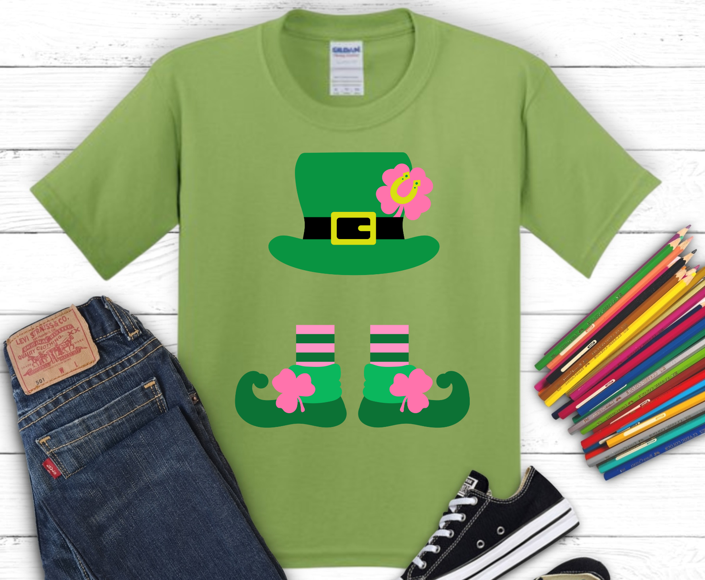 Premade DTF Transfer Gang Sheet For Graphic Tees | Youth St. Patrick's Day