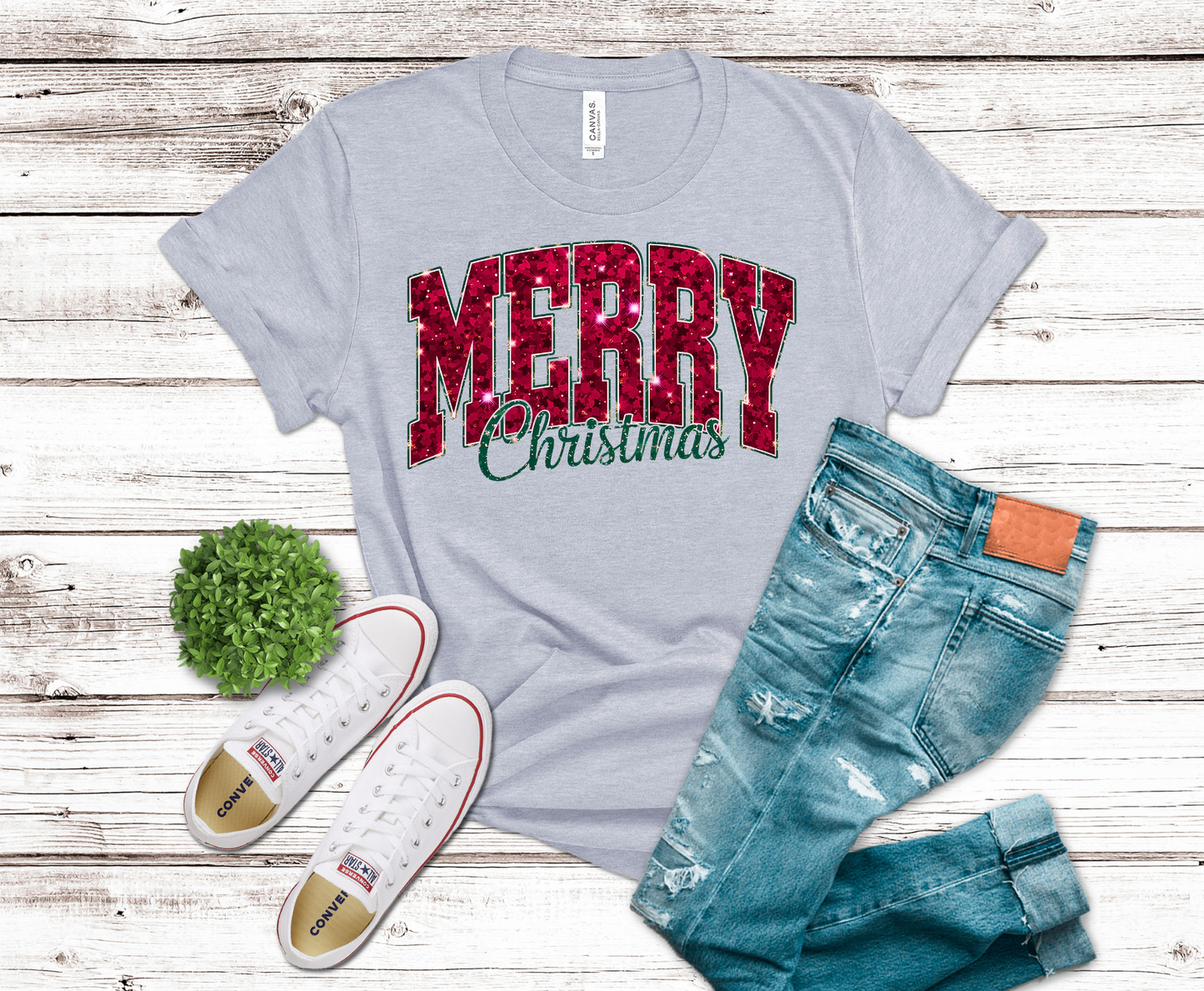 Premade DTF Transfer Gang Sheet For Graphic Tees | Christmas Sparkle