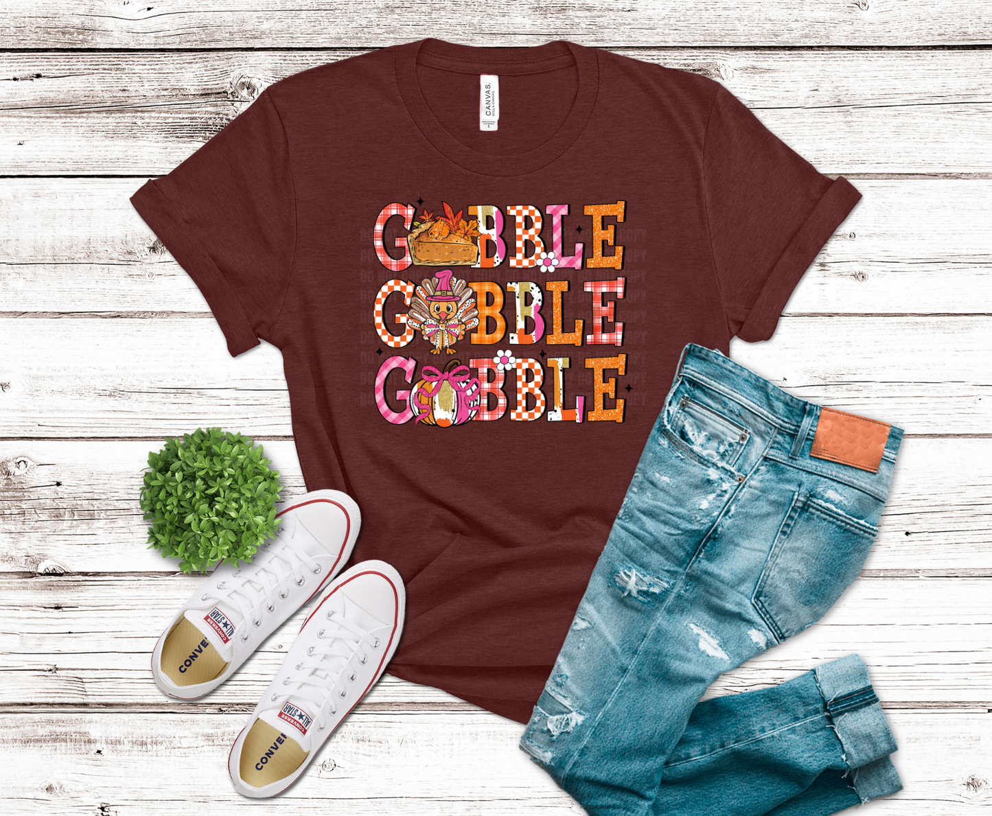 Premade DTF Transfer Gang Sheet For Graphic Tees | Thanksgiving Girl