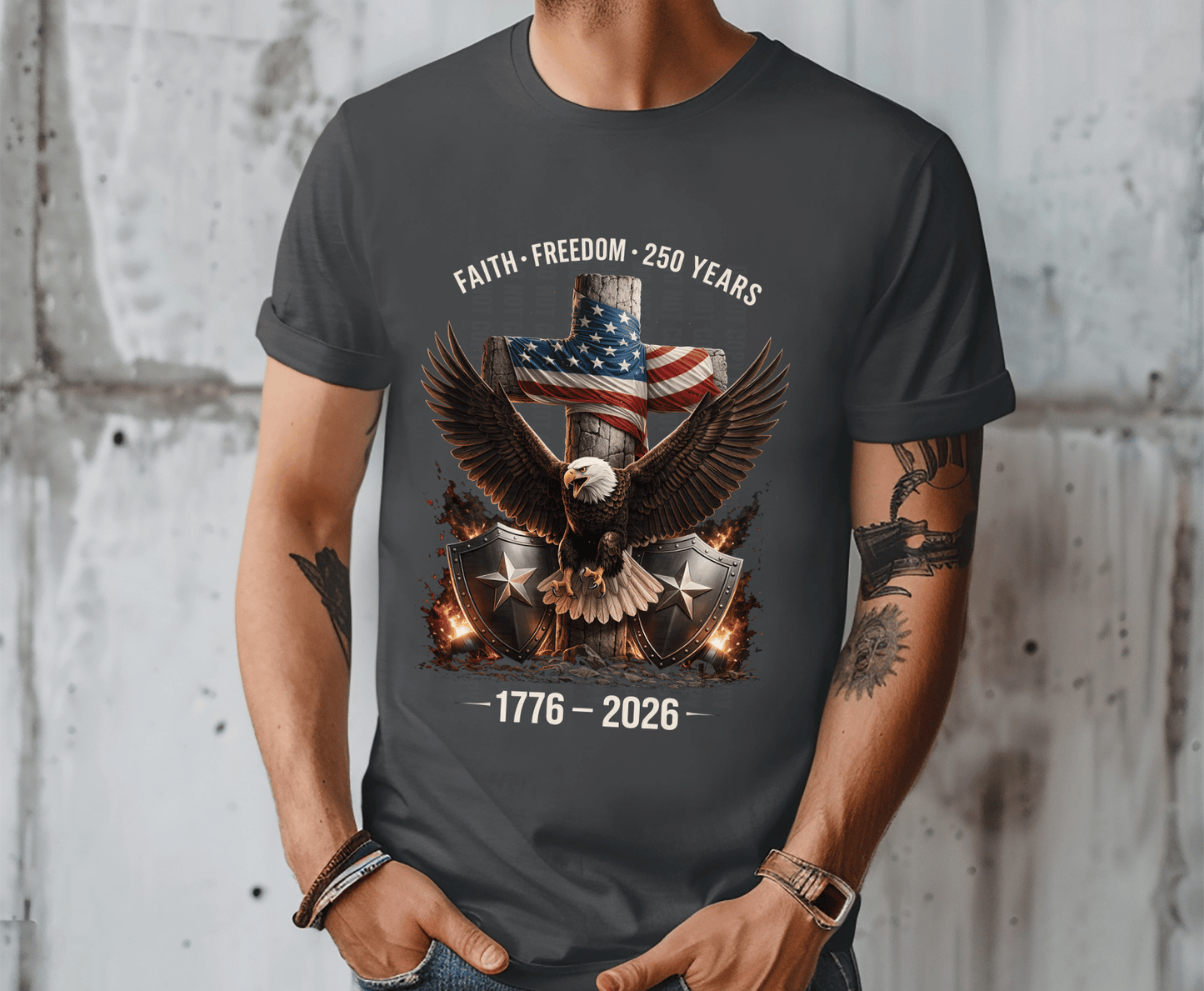 Happy 250 USA | Premade DTF Transfer Gang Sheet For Graphic Tees
