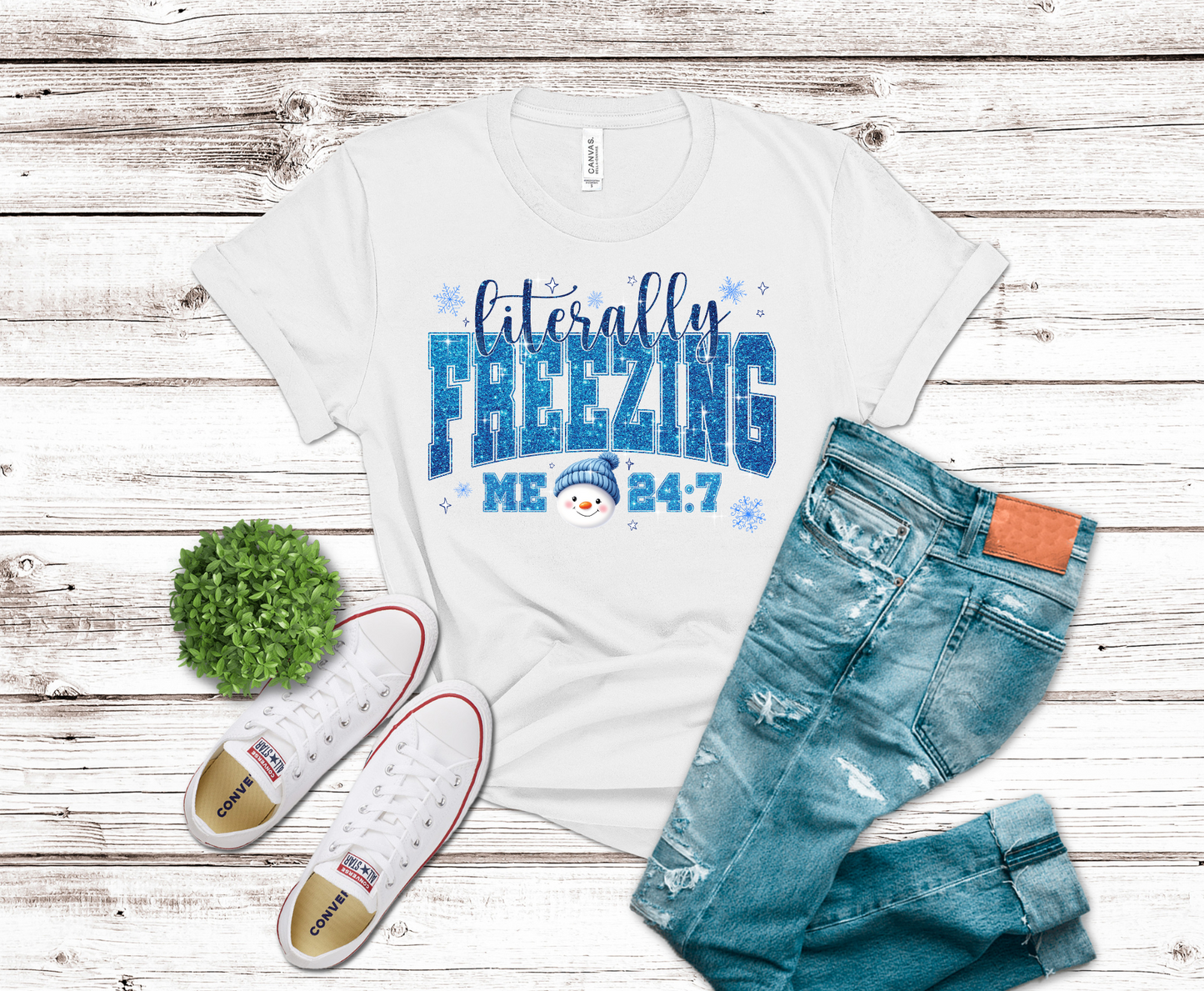 Premade DTF Transfer Gang Sheet For Graphic Tees | Blue Winter