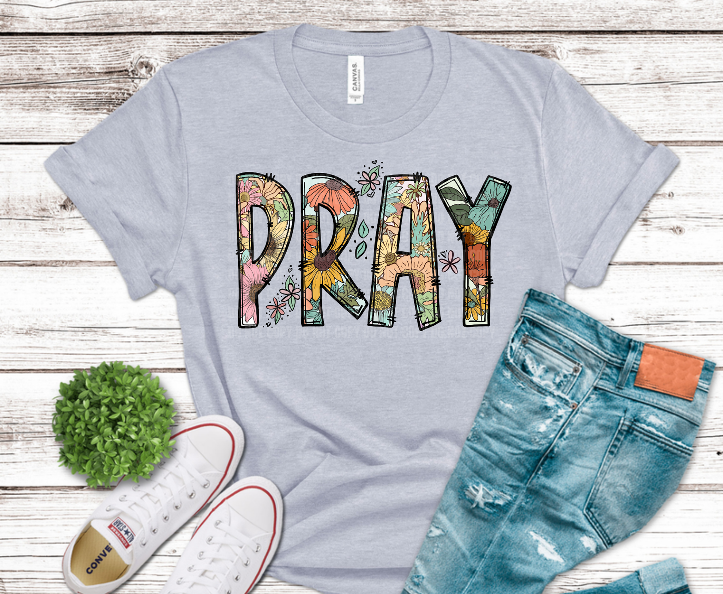 Premade DTF Transfer Gang Sheet For Graphic Tees | Pray About It