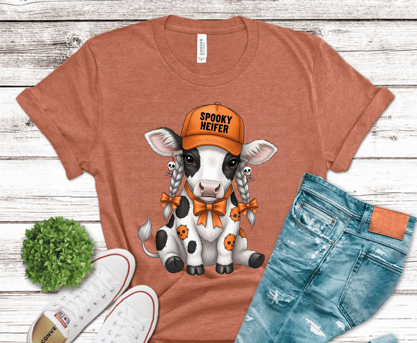 Spooky Heifer | Premade DTF Transfer Gang Sheet For Graphic Tees