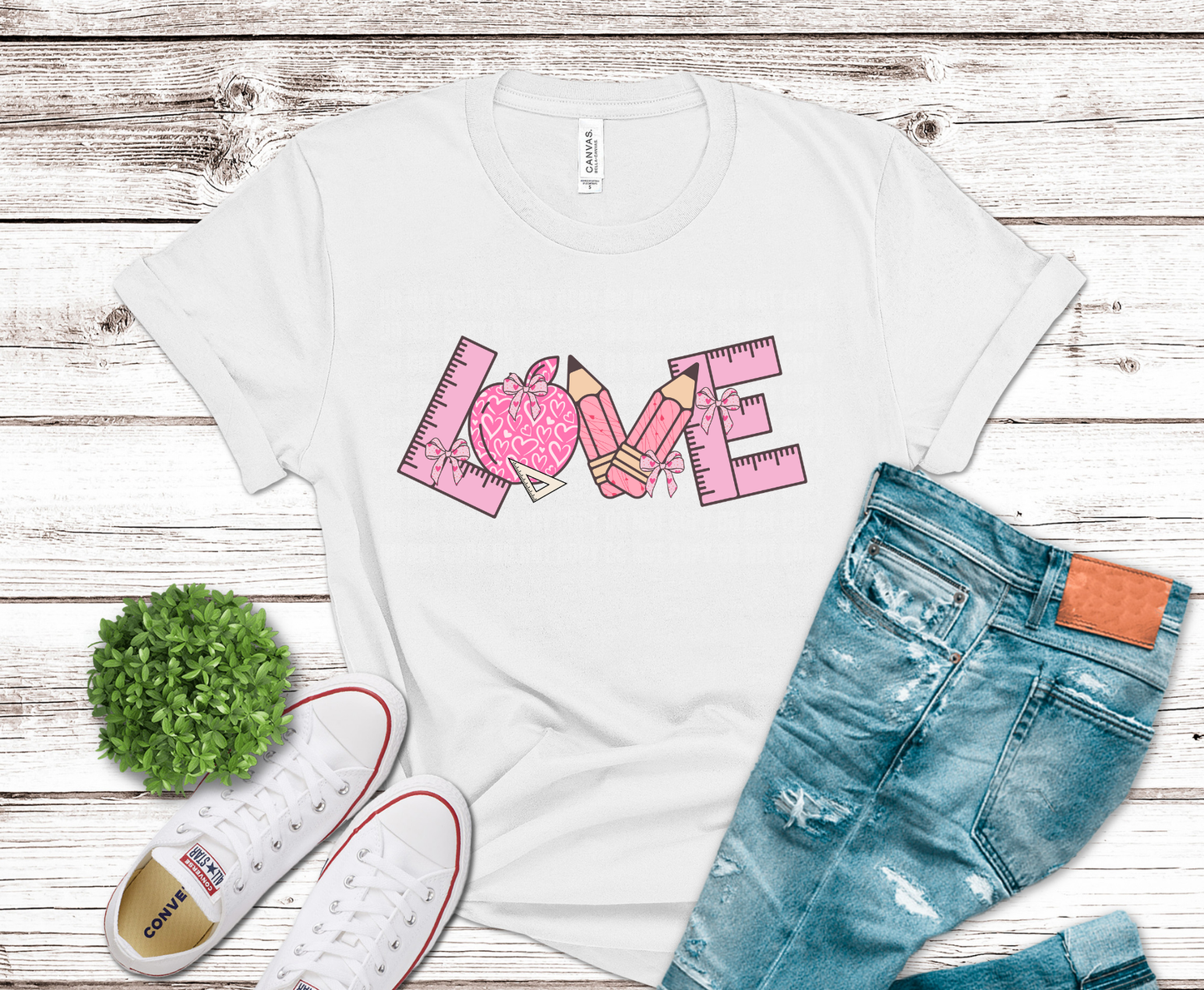 Premade DTF Transfer Gang Sheet For Graphic Tees | Teacher Valentine