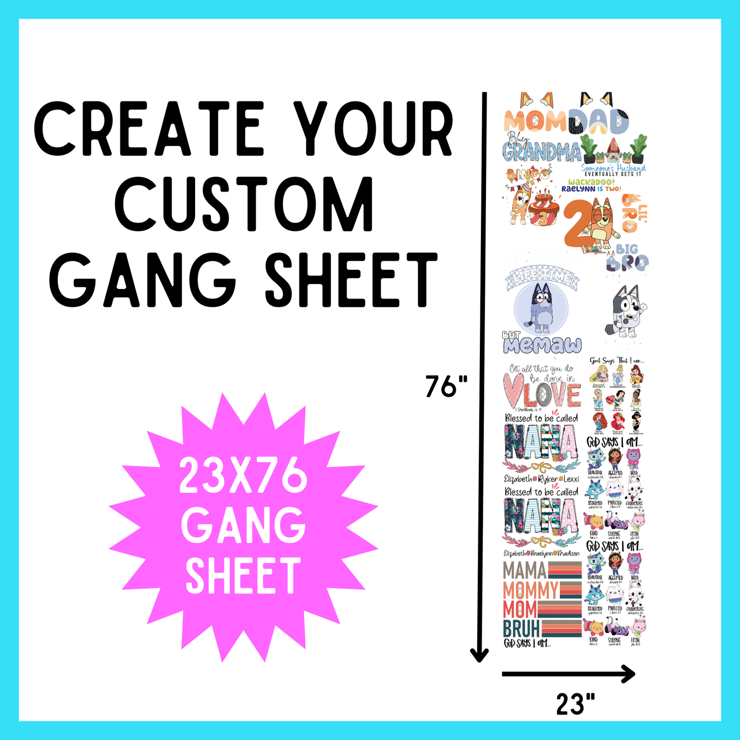 Create Your Gang Sheet | Online Builder