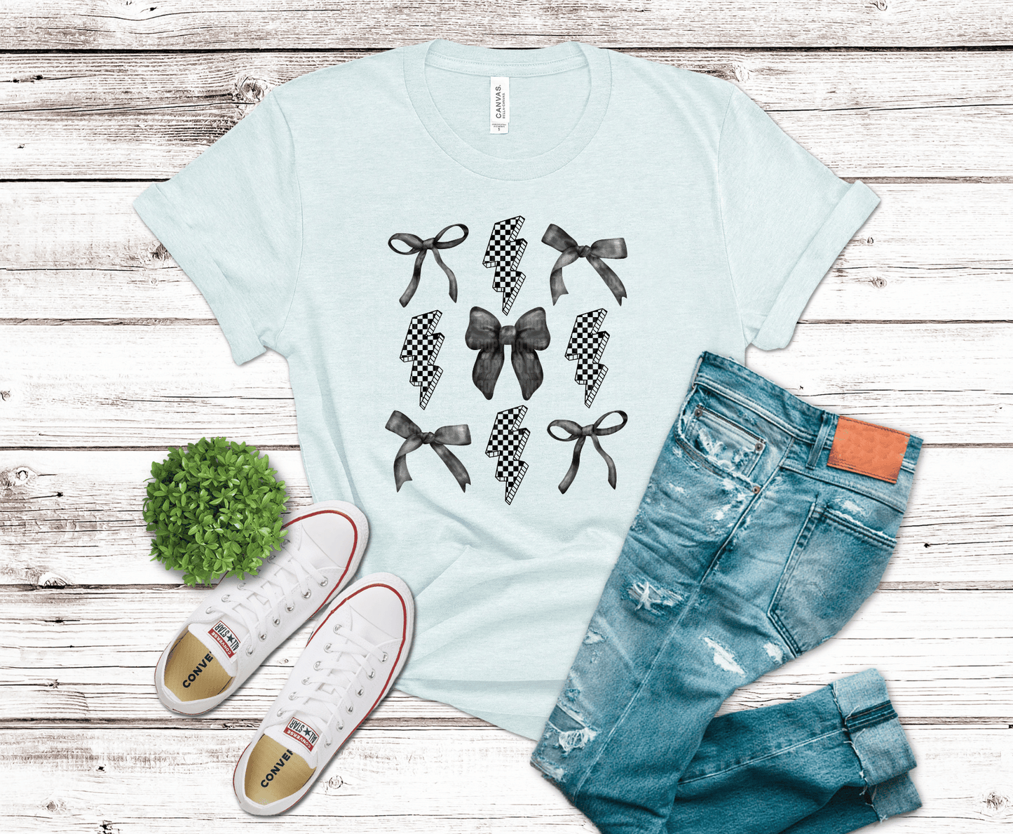 Premade DTF Transfer Gang Sheet For Graphic Tees | Croquette Bows