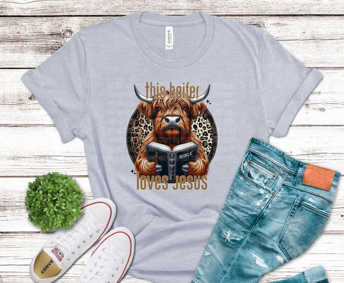 This Heifer Loves Jesus  | Premade DTF Transfer Gang Sheet For Graphic Tees