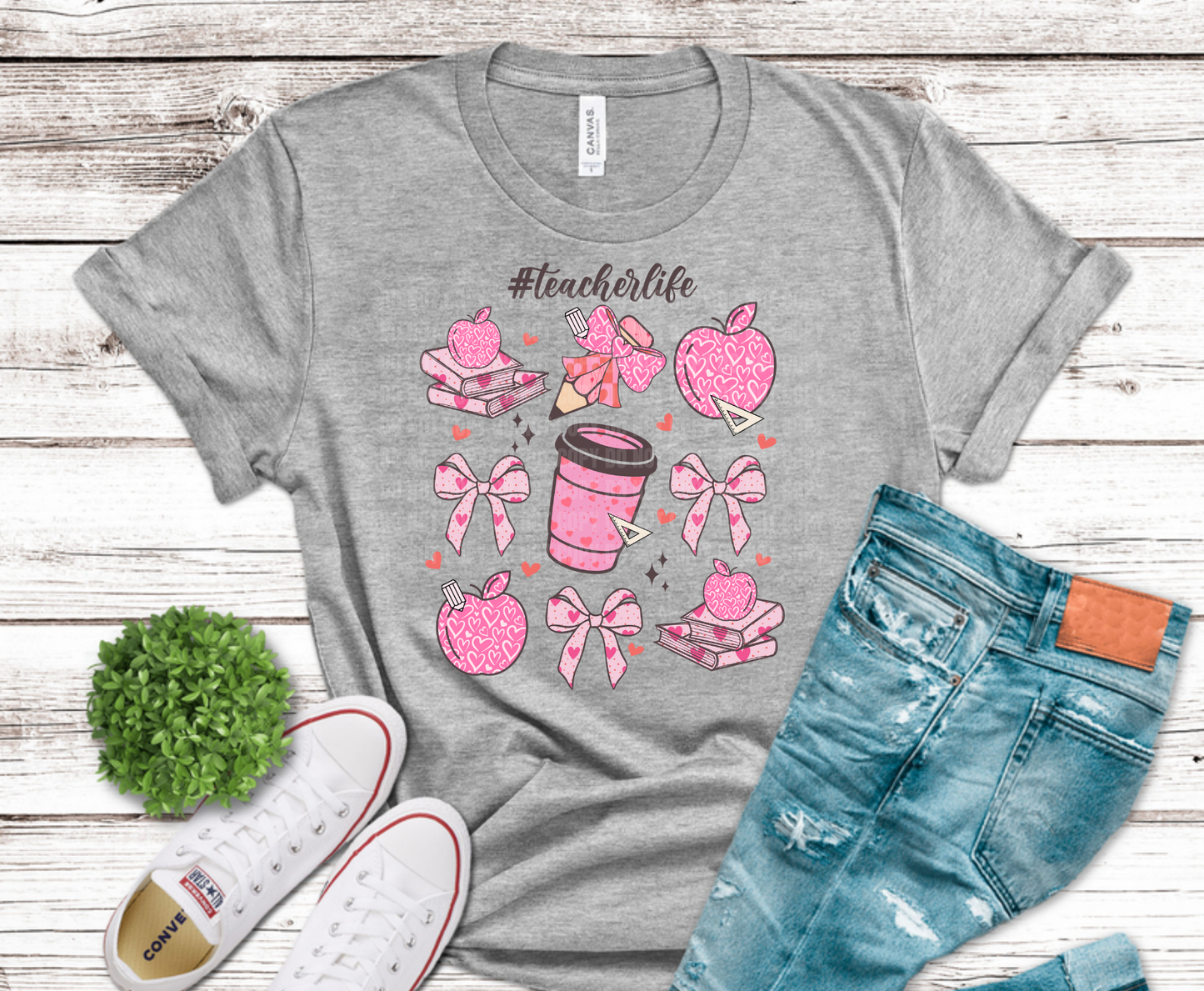 Premade DTF Transfer Gang Sheet For Graphic Tees | Teacher Valentine