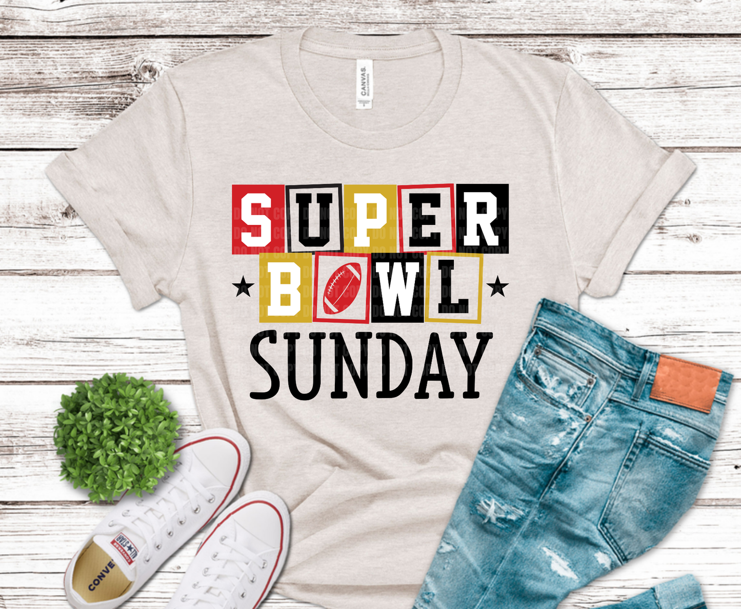 Premade DTF Transfer Gang Sheet For Graphic Tees | Superbowl