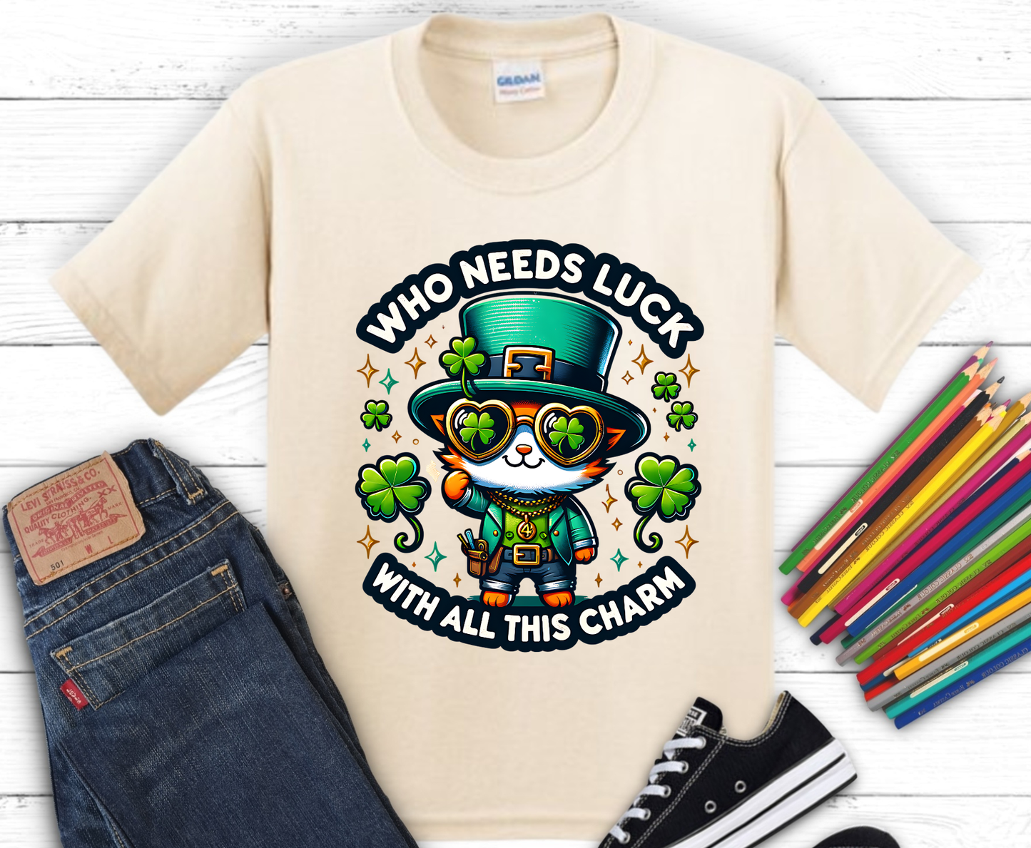 Premade DTF Transfer Gang Sheet For Graphic Tees | Youth St. Patrick's Day