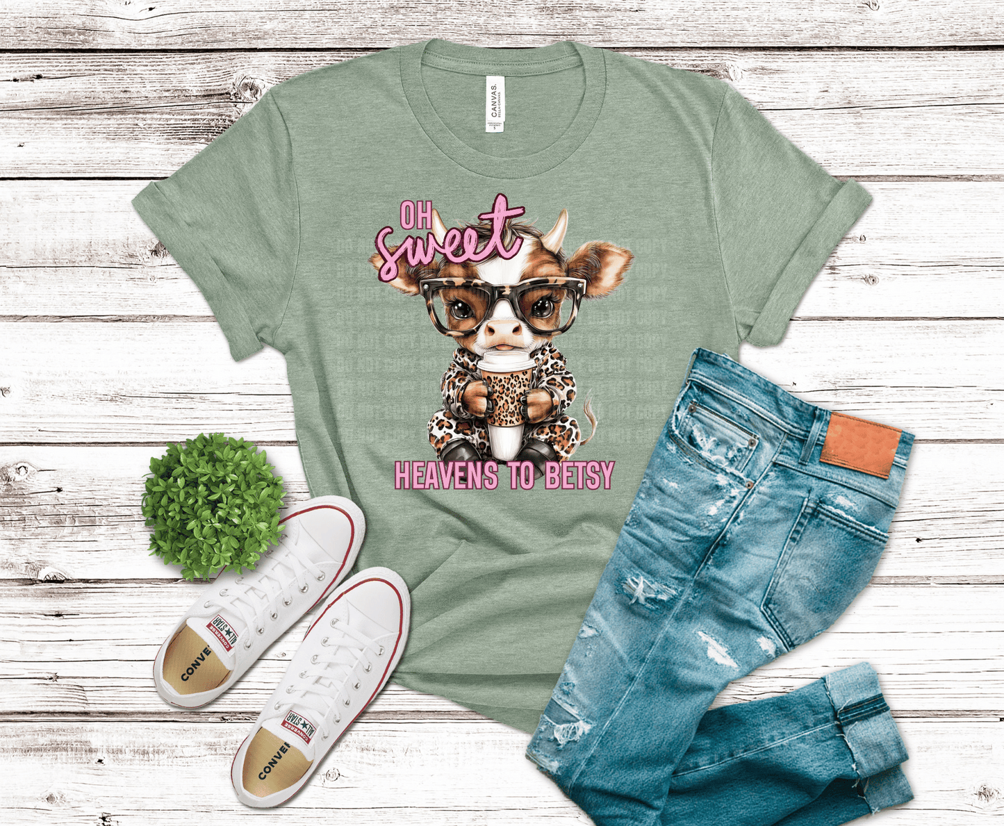 Premade DTF Transfer Gang Sheet For Graphic Tees | Cow Lover