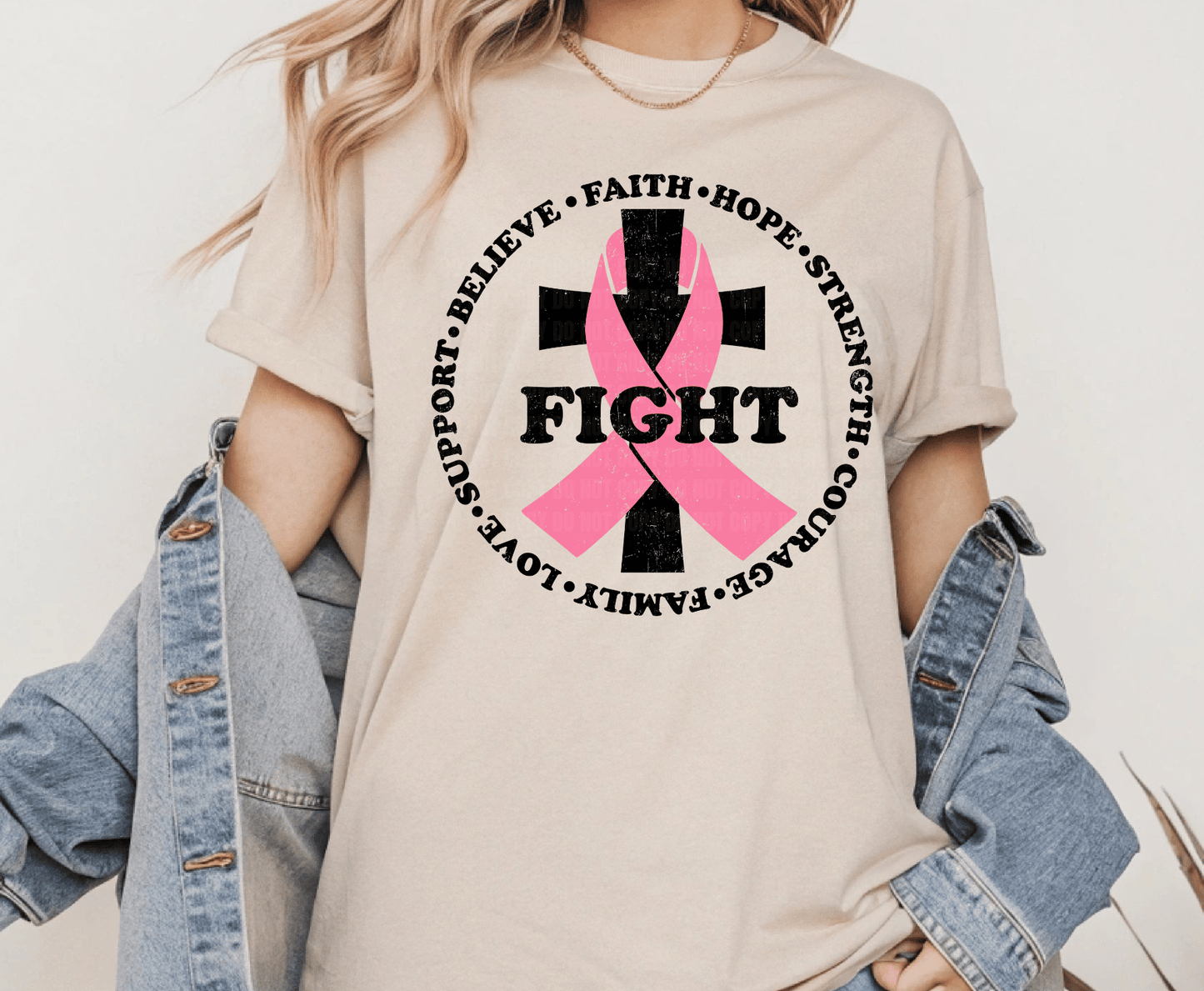 Breast Cancer | Premade DTF Transfer Gang Sheet For Graphic Tees