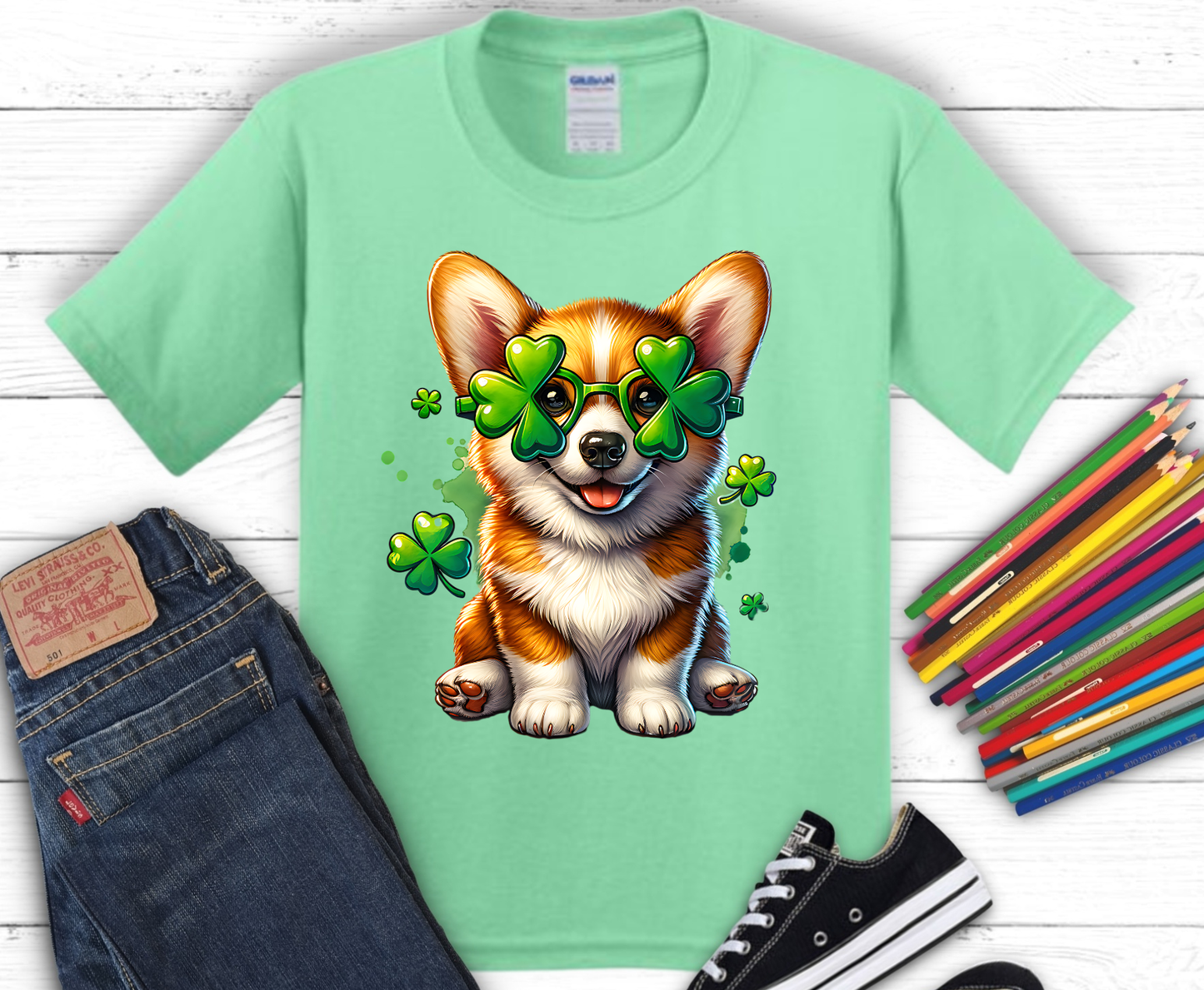 Premade DTF Transfer Gang Sheet For Graphic Tees | Youth St. Patrick's Day