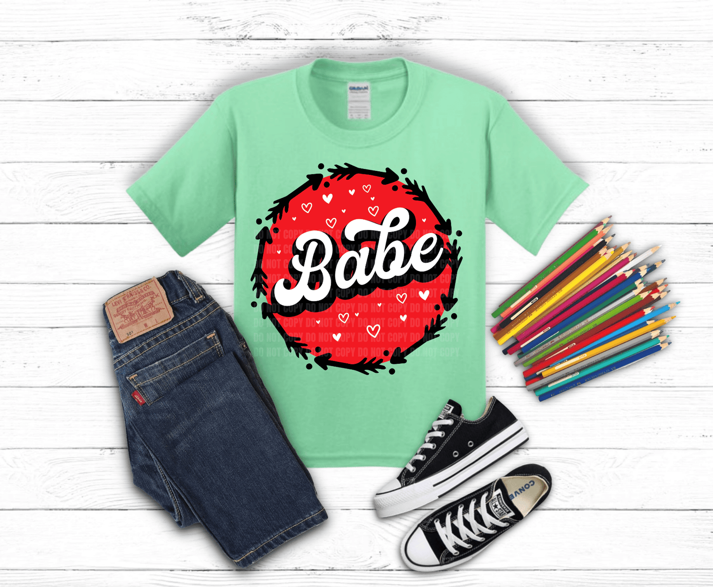 Premade DTF Transfer Gang Sheet For Graphic Tees | Youth Valentines