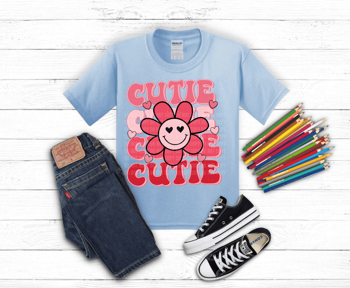 Premade DTF Transfer Gang Sheet For Graphic Tees | Youth Valentines