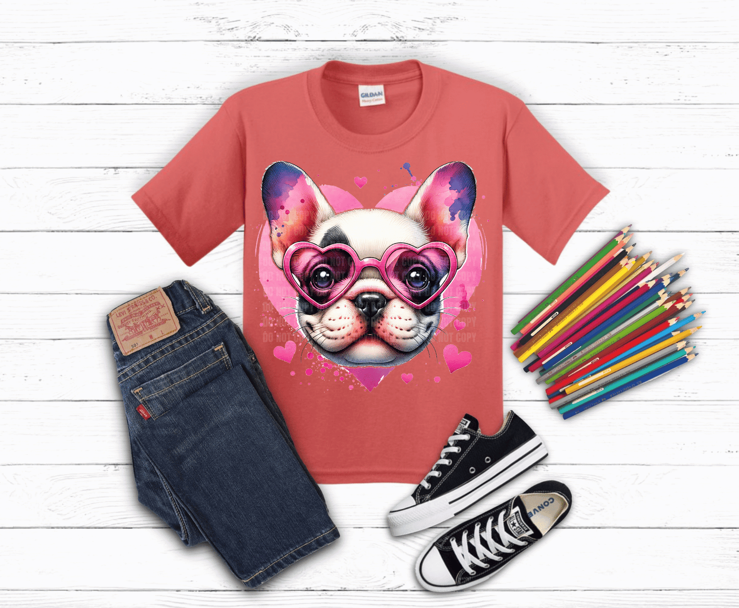 Premade DTF Transfer Gang Sheet For Graphic Tees | Youth Valentines