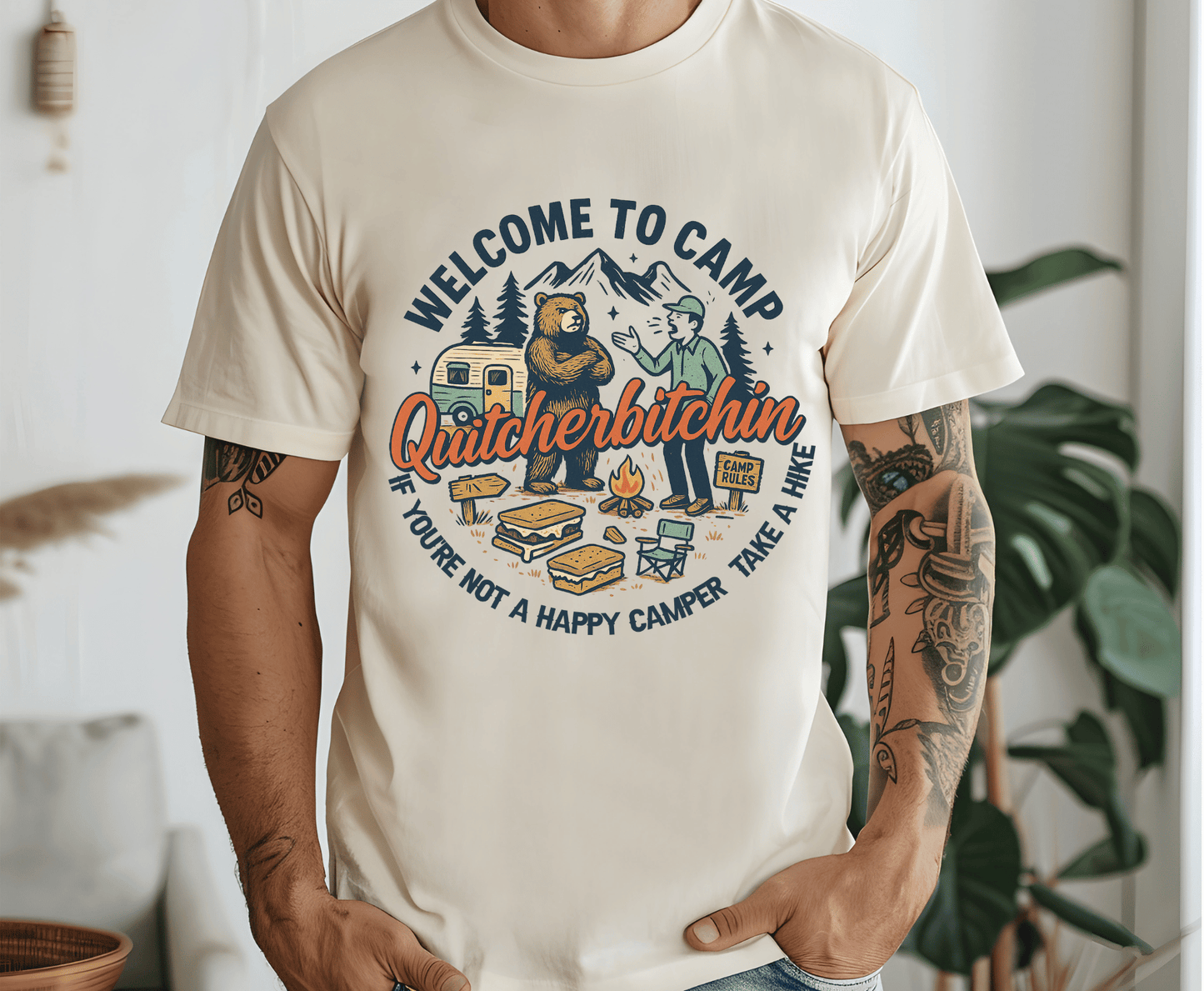 Born To Camp | Premade DTF Transfer Gang Sheet For Graphic Tees