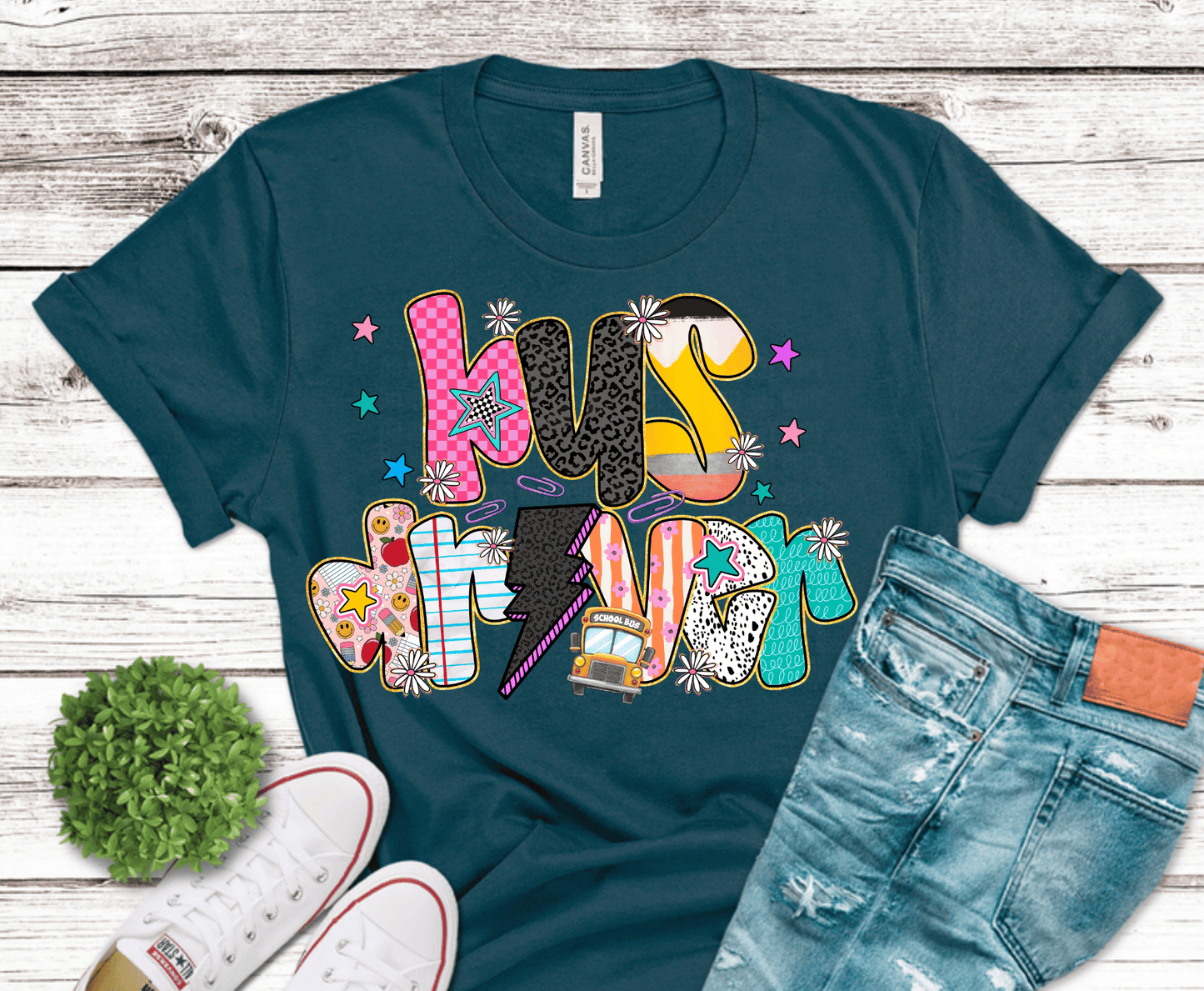 Boho School | Dollar Deals DTF Transfer Gang Sheet For Graphic Tees
