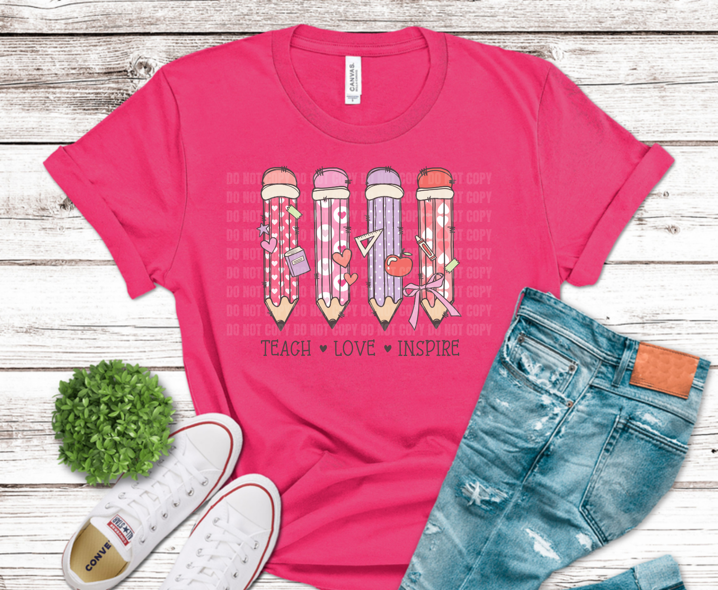 Premade DTF Transfer Gang Sheet For Graphic Tees | Teacher Valentine