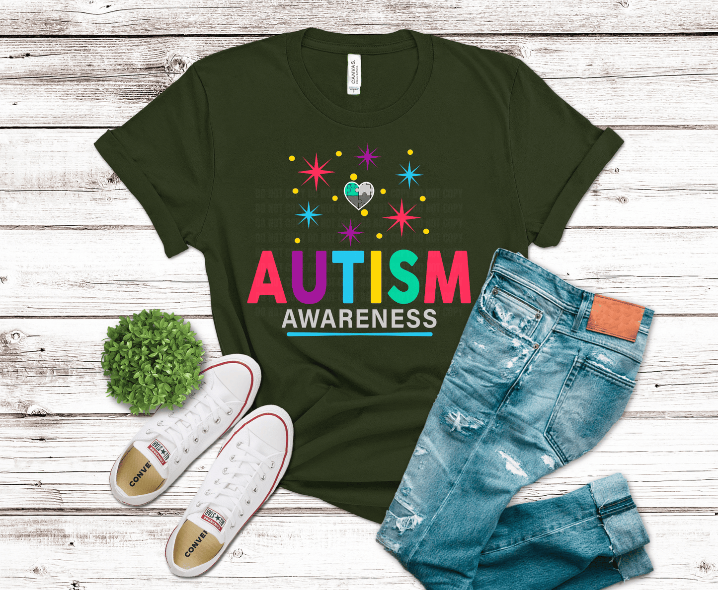 Premade DTF Transfer Gang Sheet For Graphic Tees| Autism