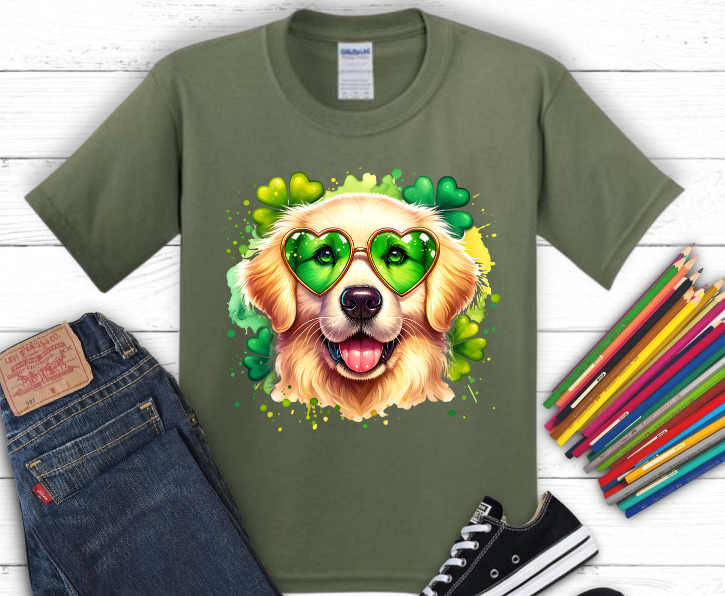 Premade DTF Transfer Gang Sheet For Graphic Tees | Youth St. Patrick's Day