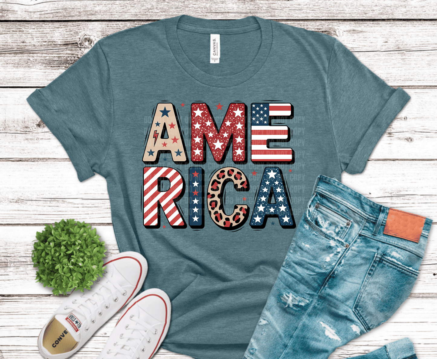 Patriotic 4th of July | Premade DTF Transfer Gang Sheet For Graphic Tees