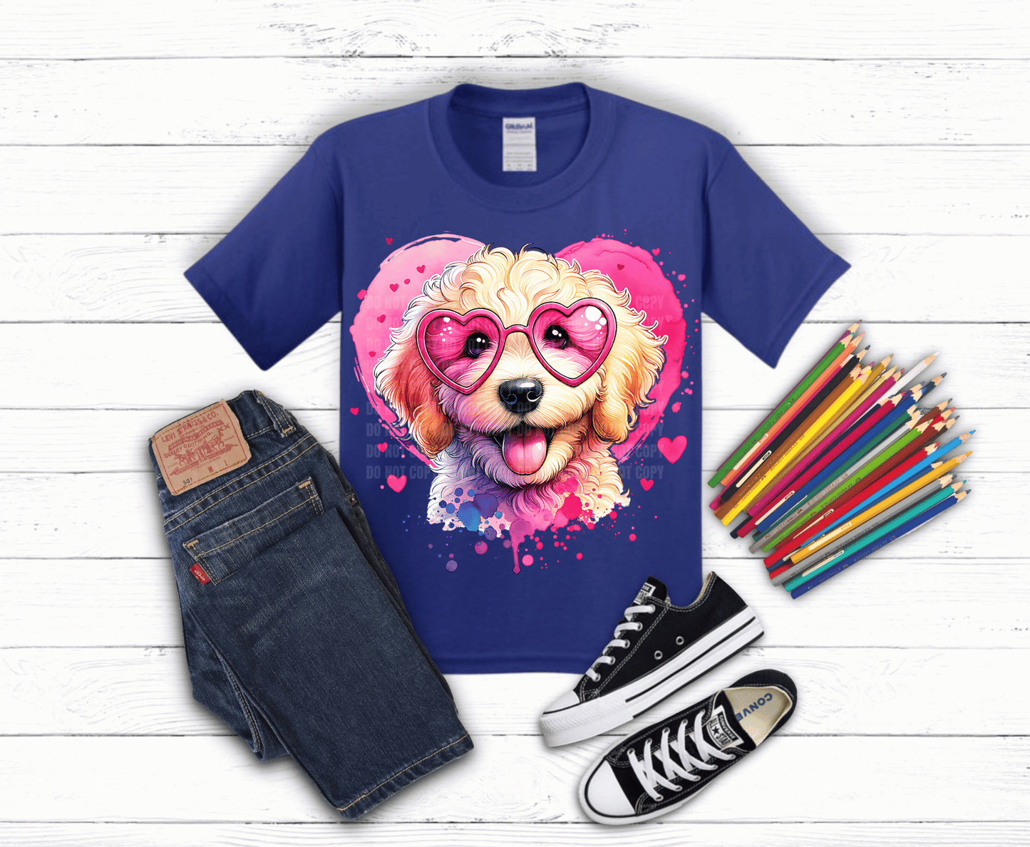 Premade DTF Transfer Gang Sheet For Graphic Tees | Youth Valentines